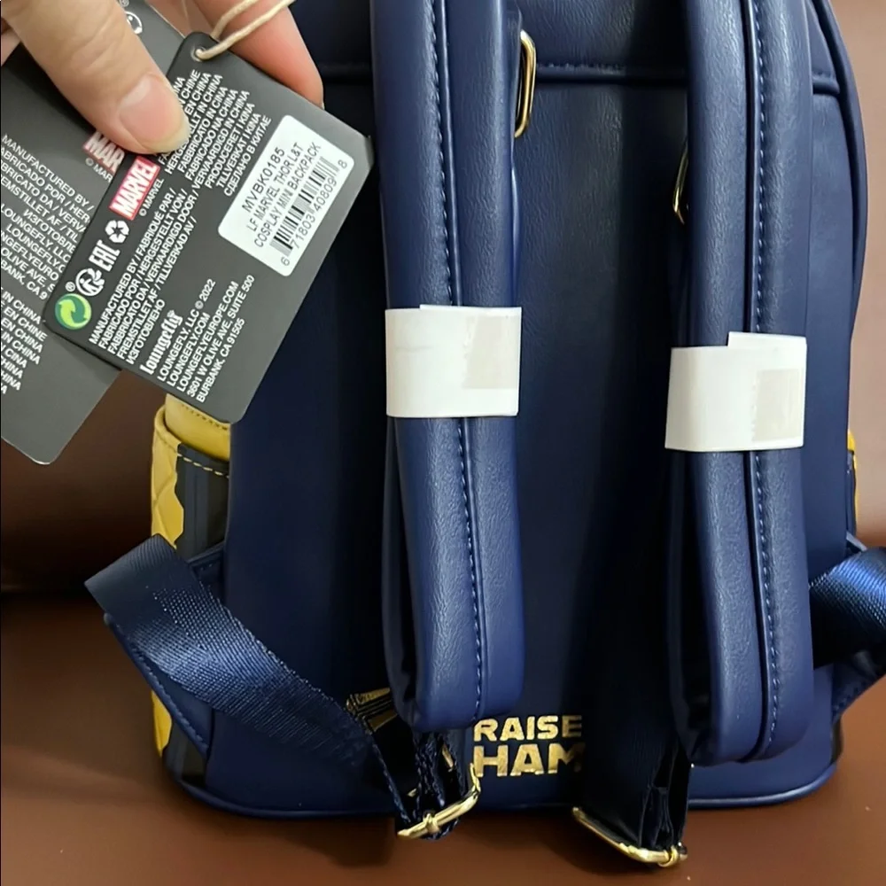 Marvel Thor Backpack unisex- Blue and Yellow NWT - Picture 5 of 9